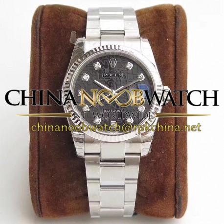 Replica Rolex Datejust 36MM 116234 DJ Stainless Steel 904L Black Anniversary Jubilee Dial Swiss 3135