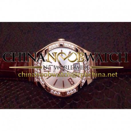 Replica Piaget Polo Rose Gold & Diamonds Silver Dial M9015