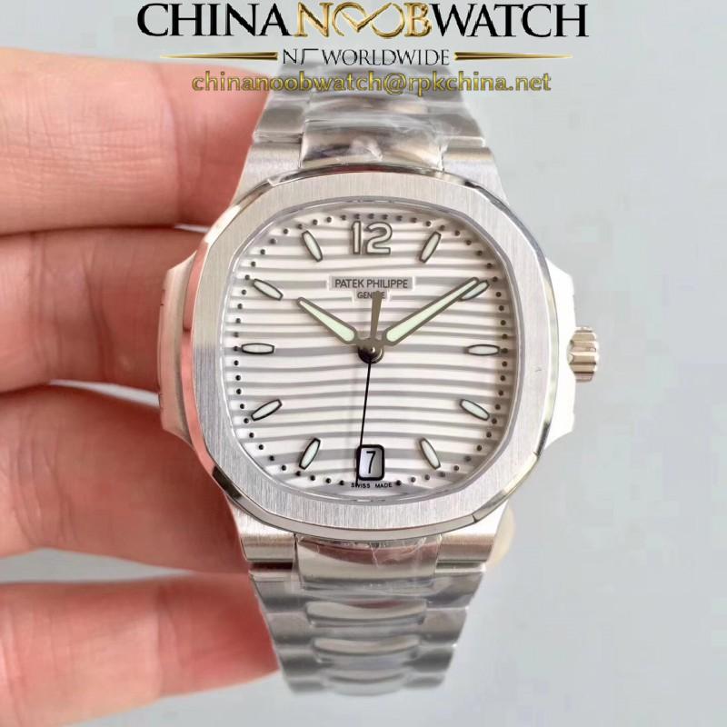 Replica Patek Philippe Nautilus Ladies 7118/1A-010 PF Stainless Steel White Dial Swiss 324SC