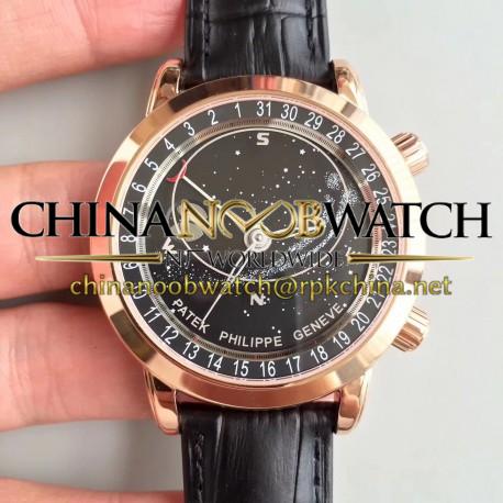 Replica Patek Philippe Grand Complications Sky Moon Celestial 6102R-001 N Rose Gold Black Dial Swiss 240 LU CL C