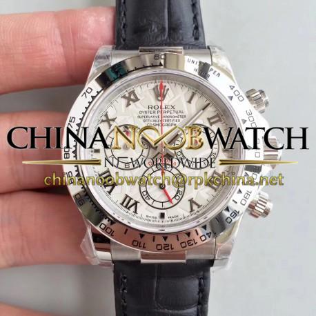 Replica Rolex Daytona Cosmograph 116520 JH Stainless Steel White Dial Swiss 4130 Run 6@SEC