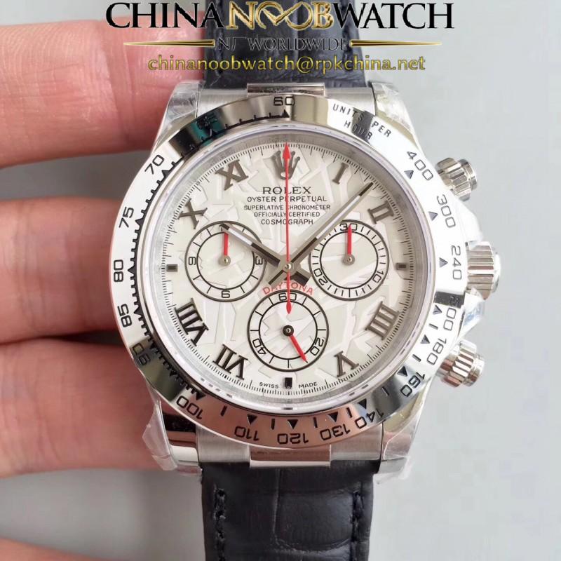 Replica Rolex Daytona Cosmograph 116520 JH Stainless Steel White Dial Swiss 4130 Run 6@SEC