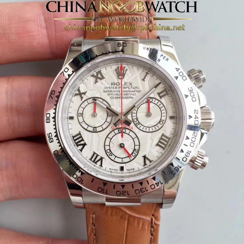 Replica Rolex Daytona Cosmograph 116520 JH Stainless Steel White Dial Swiss 4130 Run 6@SEC