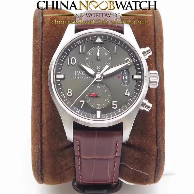 Replica IWC Pilot Spitfire Chronograph IW387802 ZF Stainless Steel Anthracite Dial Swiss 7750