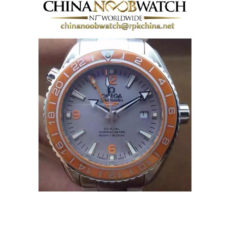 Replica Omega Seamaster Planet Ocean GMT Stainless Steel Gray Dial Swiss 8615