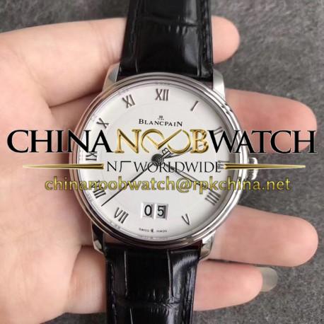 Blancpain Villeret Grande Date 6669-1127-55B HG V2 Stainless Steel White Dial Swiss 6950