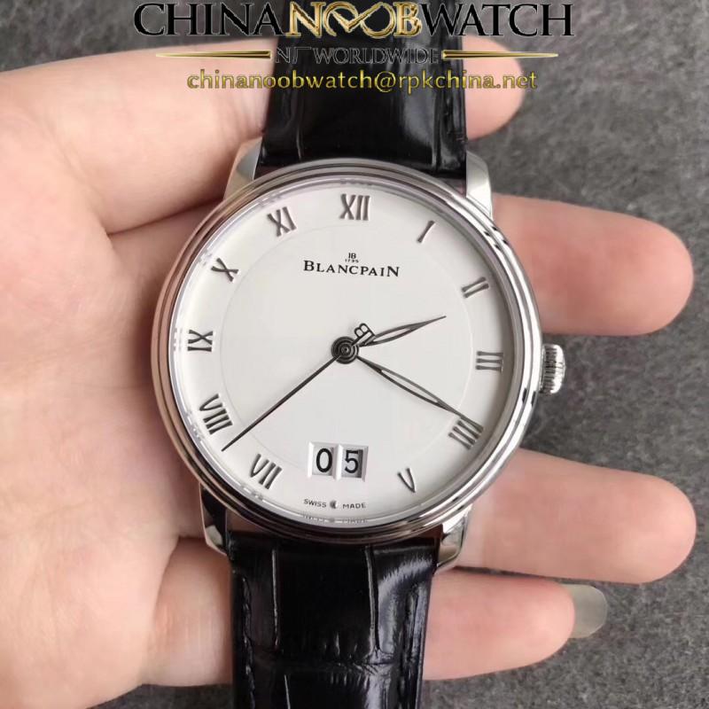 Blancpain Villeret Grande Date 6669-1127-55B HG V2 Stainless Steel White Dial Swiss 6950