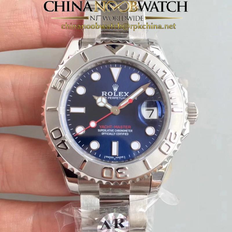Replica Rolex Yacht-Master 37 268622 AR Stainless Steel 904L Blue Dial Swiss 2824-2