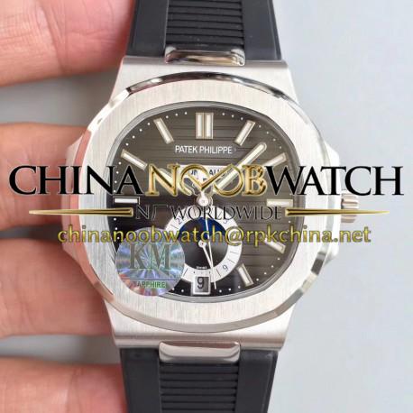 Replica Patek Philippe Nautilus Annual Calendar Moonphase 5726A KM V2 Stainless Steel Brown Dial Swiss 324 S QA LU 24H/303