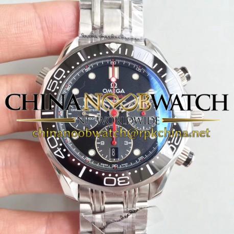 Replica Omega Seamaster Diver 300M Co-Axial Chronograph 44MM 212.32.44.50.01.001 OM Stainless Steel Black Dial Swiss 7753