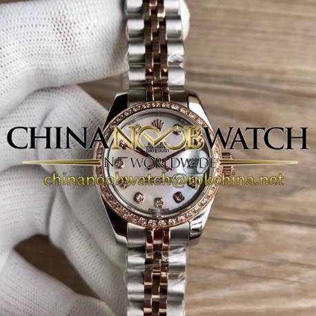 Replica Rolex Lady Datejust 28 279381RBR 28MM WF Stainless Steel & Rose Gold Mother Of Pearl Dial Swiss 2671