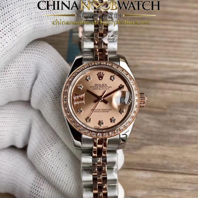 Replica Rolex Lady Datejust 28 279381RBR 28MM WF Stainless Steel & Rose Gold Rose Gold Dial Swiss 2671