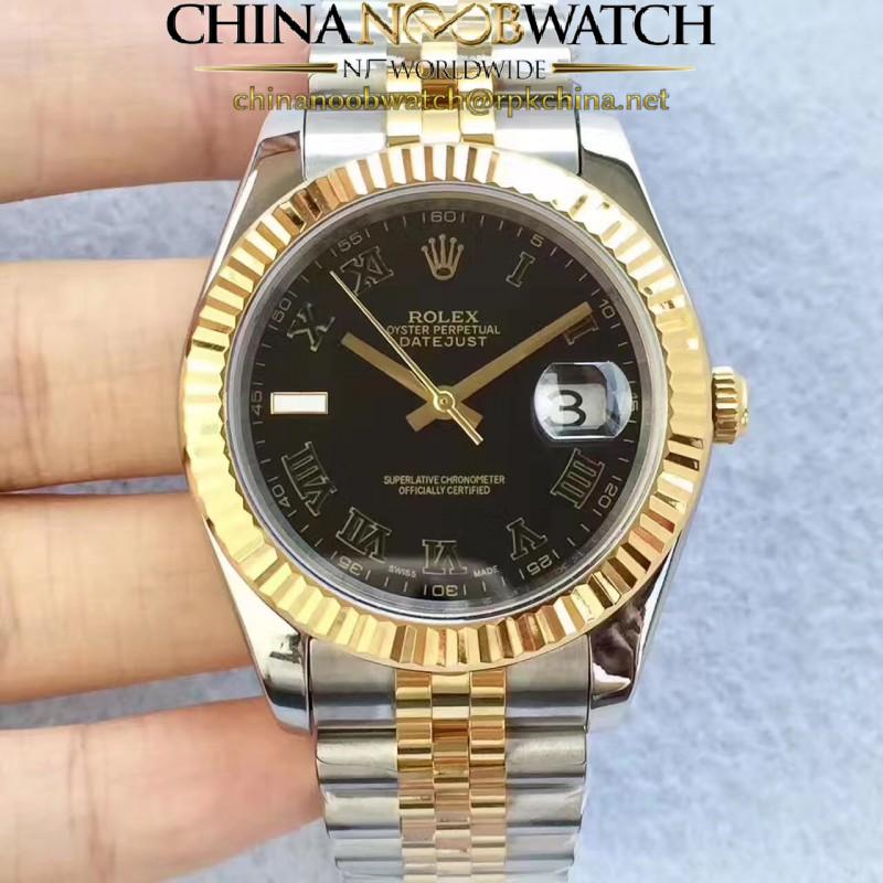 Replica Rolex Datejust II 126333 41MM N Stainless Steel & Yellow Gold Black Dial Swiss 2836-2