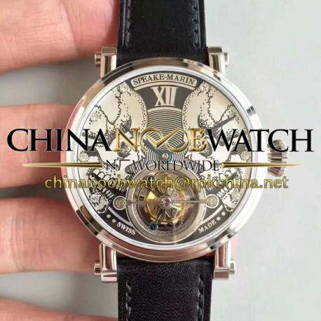 Replica Speake Marin 2002 EQ Stainless Steel White Skull Dial Swiss Tourbillon