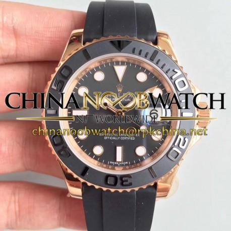 Replica Rolex Yacht-Master 40 116655 AR Rose Gold Black Dial Swiss 3135