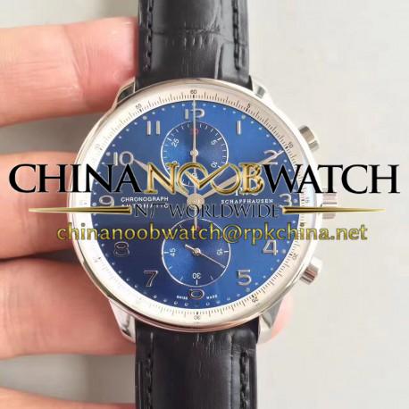 Replica IWC Portugieser Chronograph Laureus Sport for Good Foundation IW371432 ZF Stainless Steel Blue Dial Swiss 7750