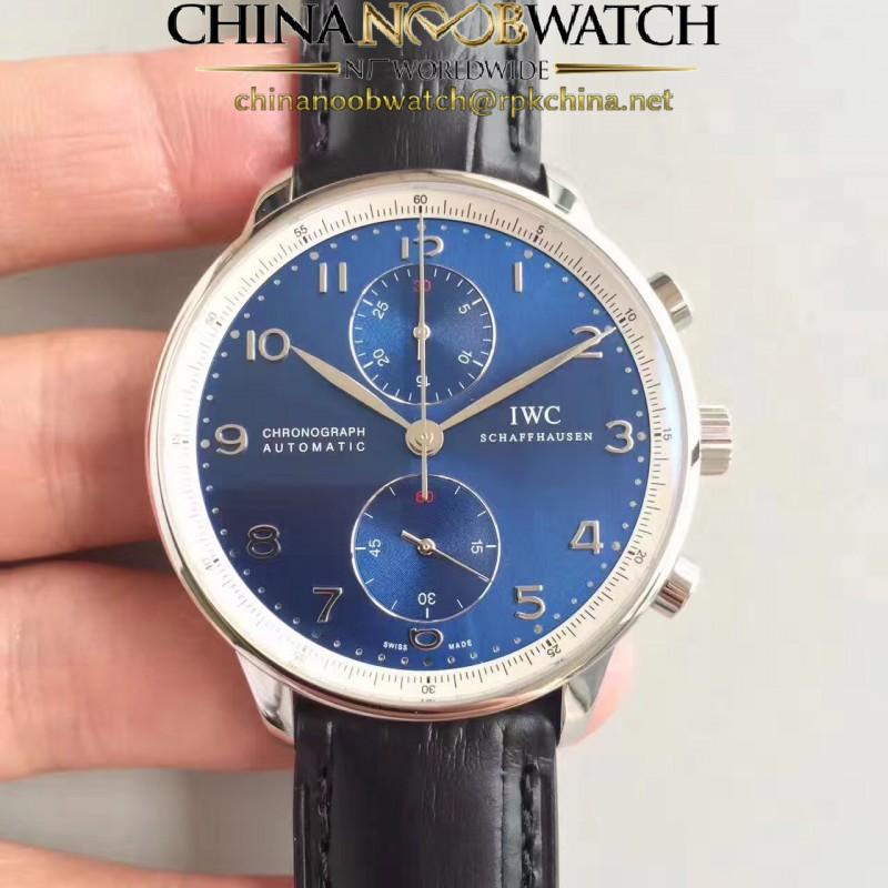 Replica IWC Portugieser Chronograph Laureus Sport for Good Foundation IW371432 ZF Stainless Steel Blue Dial Swiss 7750