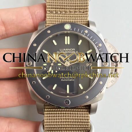 Replica Panerai Luminor Submersible 1950 Amagnetic 3 Days Automatic PAM389 VS Titanium Black Dial Swiss P9000