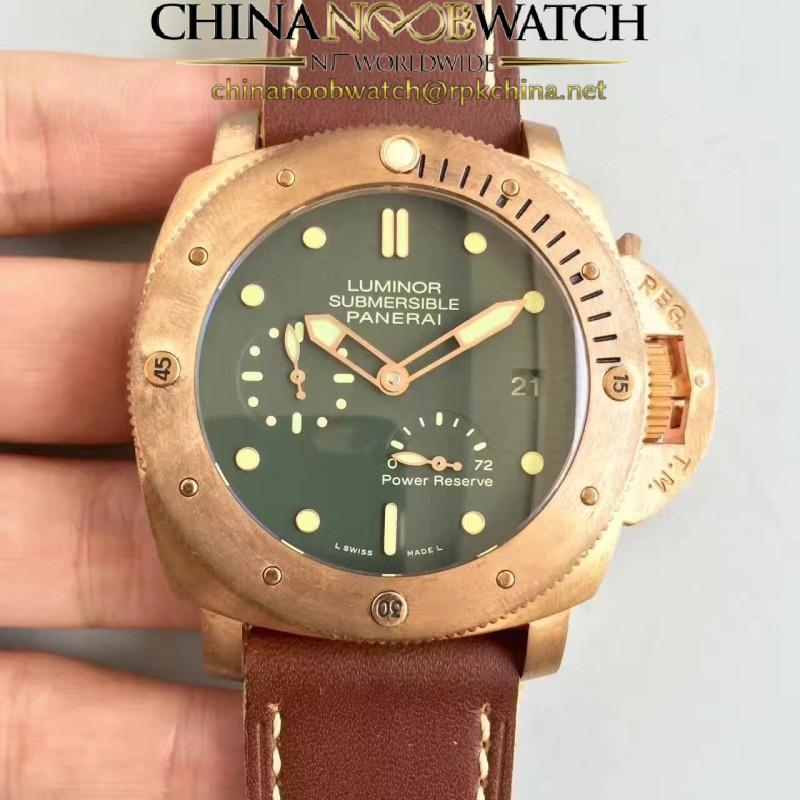 Replica Panerai Luminor Submersible 1950 PAM507 KV V2 Bronzo Green Dial Swiss P9002