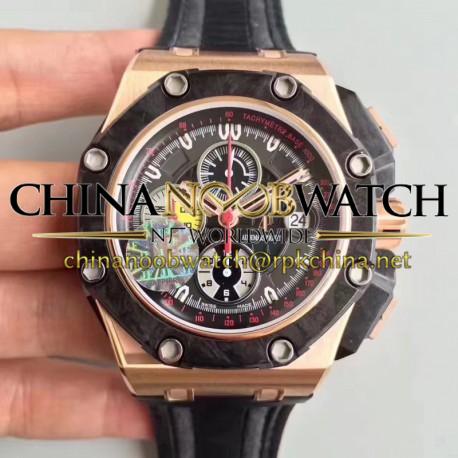 Replica Audemars Piguet Royal Oak Offshore Grand Prix 26290RO.OO.A001VE.01 JF V2 Rose Gold Black Dial Swiss 3126