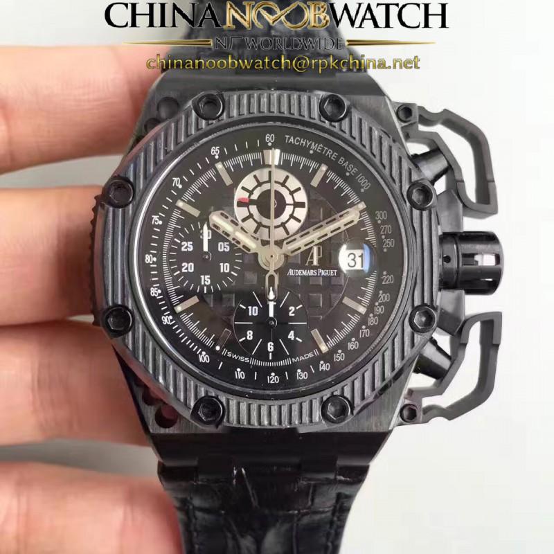 Replica Audemars Piguet Royal Oak Offshore Survivor 26165IO.OO.A002CA.01 JF V2 Titanium Black Dial Swiss 7750