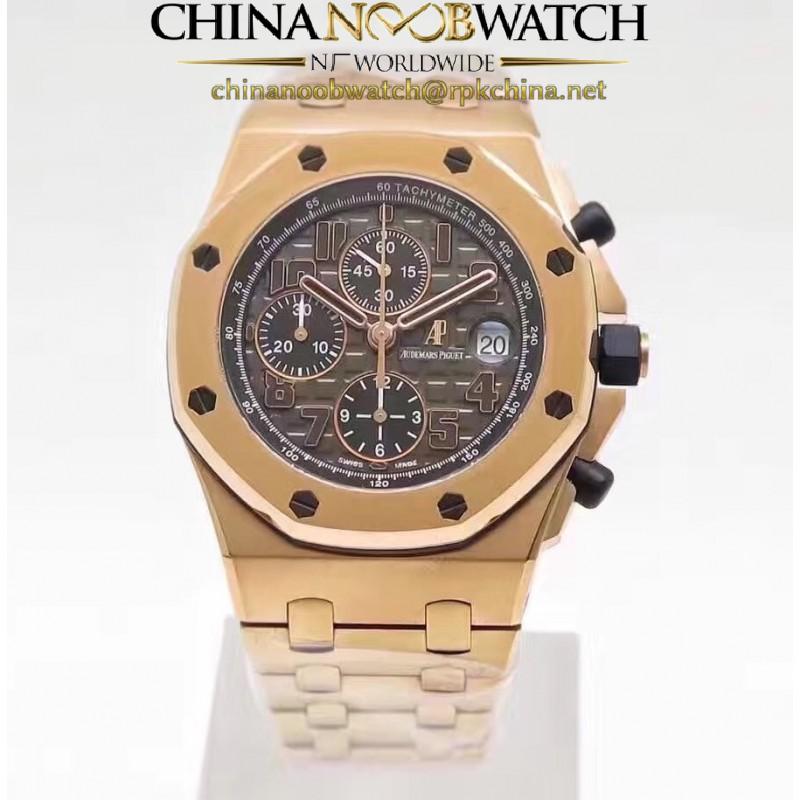 Replica Audemars Piguet Royal Oak Offshore Don Ramon De La Cruz 26192OR.D0801CR.01 JF V2 Rose Gold Grey Dial Swiss 7750