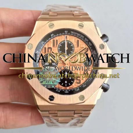 Replica Audemars Piguet Royal Oak Offshore 26470OR.OO.1000OR.01 JF V2 Rose Gold Gold Dial Swiss 3126