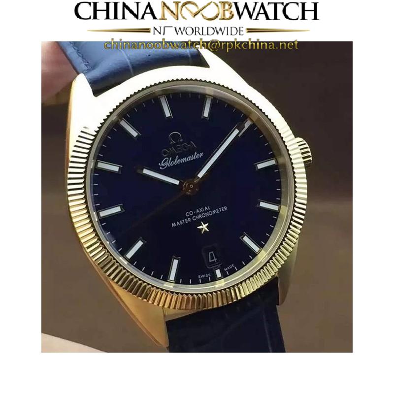 Replica Omega Constellation Globemaster 39MM Yellow Gold Blue Dial Swiss 8501