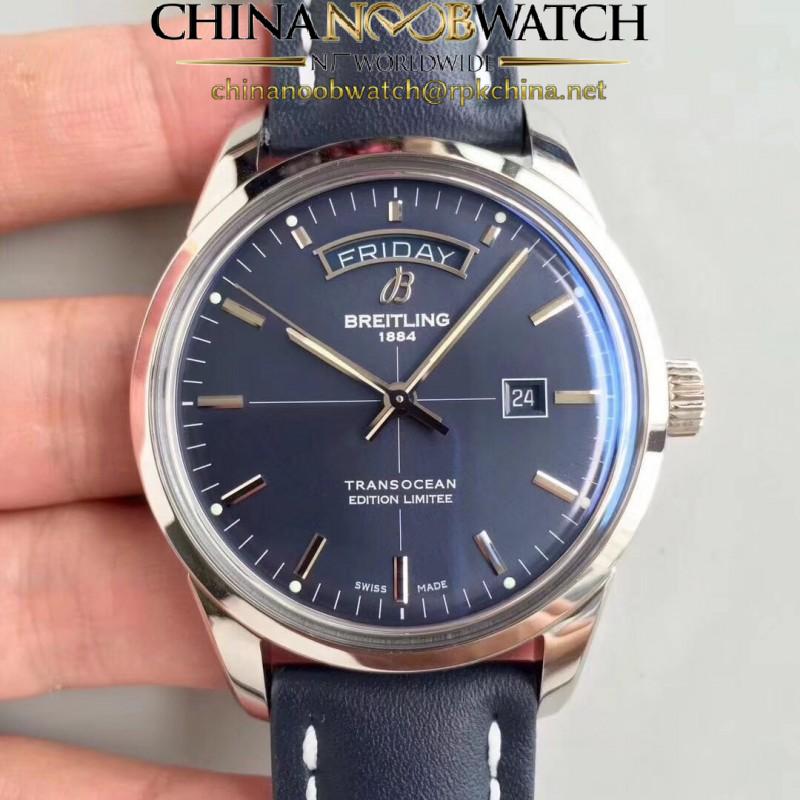 Replica Breitling Transocean Day & Date A453109T/C921/731P V7 Stainless Steel Blue Dial Swiis 2836-2