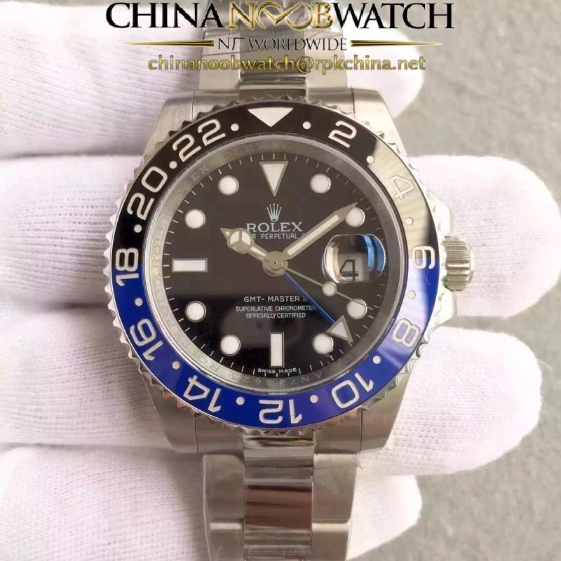 Replica Rolex GMT-Master II 116710BLNR Batman V8 Stainless Steel Black Dial Swiss 3186