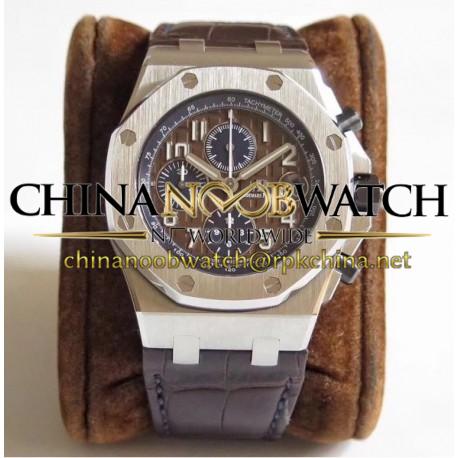 Replica Audemars Piguet Royal Oak Offshore Chronograph 2018 SIHH 26470 JF V2 Stainless Steel Chocolate Dial Swiss 3126