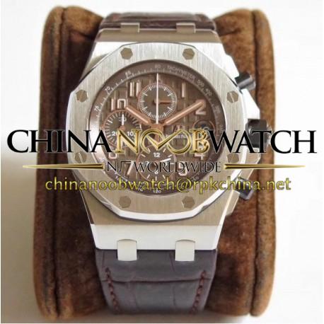 Replica Audemars Piguet Royal Oak Offshore Chronograph 2018 SIHH 26470 JF V2 Stainless Steel Brown Dial Swiss 3126