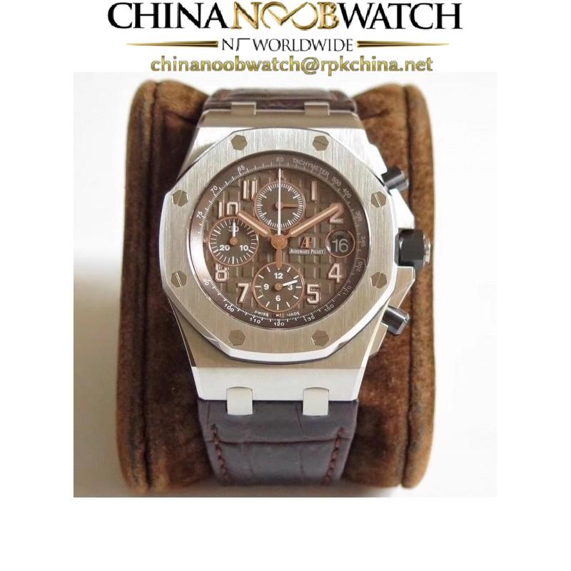 Replica Audemars Piguet Royal Oak Offshore Chronograph 2018 SIHH 26470 JF V2 Stainless Steel Brown Dial Swiss 3126