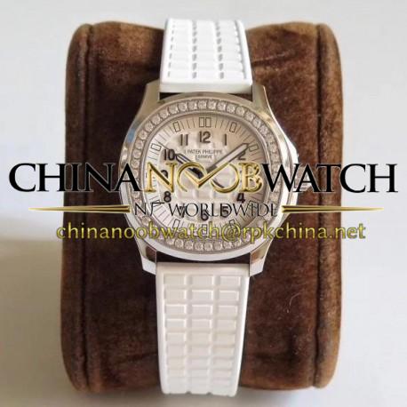 Replica Patek Philippe Aquanaut Luce Ladies 5067A-024 N Stainless Steel & Diamonds White Dial Swiss 324SC