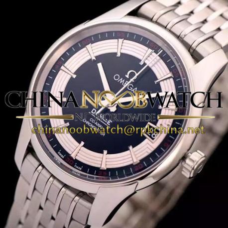 Replica Omega De Ville 41MM Stainless Steel Black Dial Swiss 8500