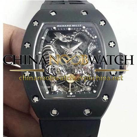 Replica Richard Mille RM051-01 Tiger & Dragon KV Ceramic Skeleton Dial M8215