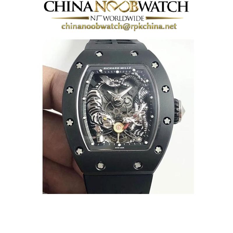 Replica Richard Mille RM051-01 Tiger & Dragon KV Ceramic Skeleton Dial M8215