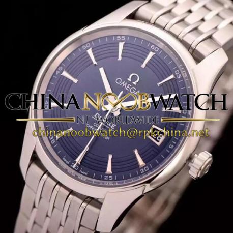 Replica Omega De Ville 41MM Stainless Steel Blue Dial Swiss 8500