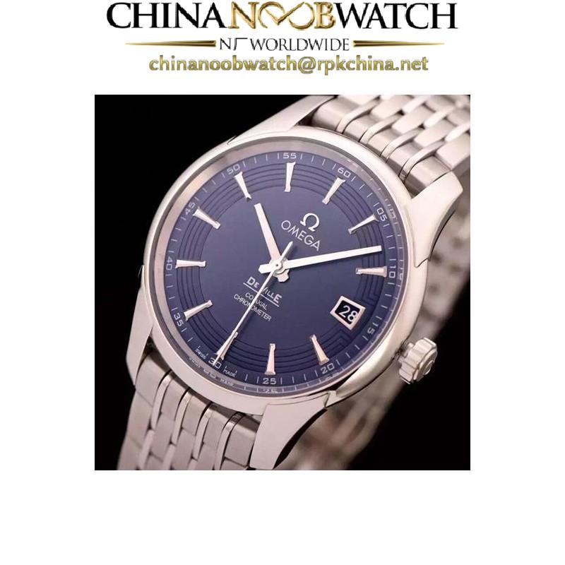 Replica Omega De Ville 41MM Stainless Steel Blue Dial Swiss 8500