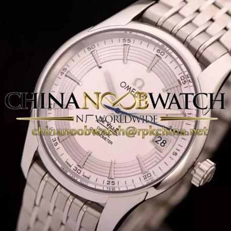 Replica Omega De Ville 41MM Stainless Steel White Dial Swiss 8500