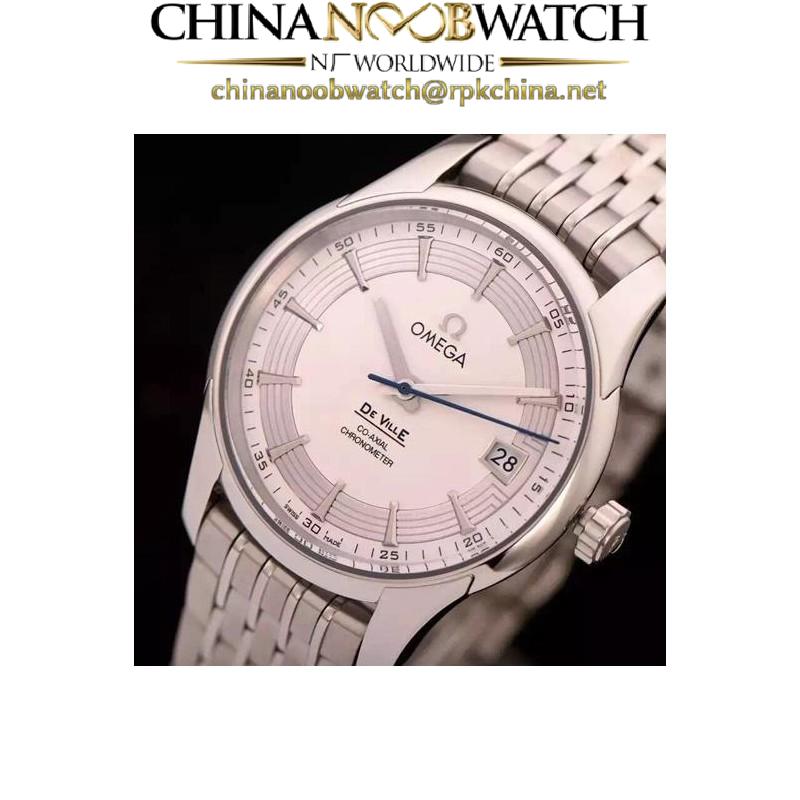 Replica Omega De Ville 41MM Stainless Steel White Dial Swiss 8500