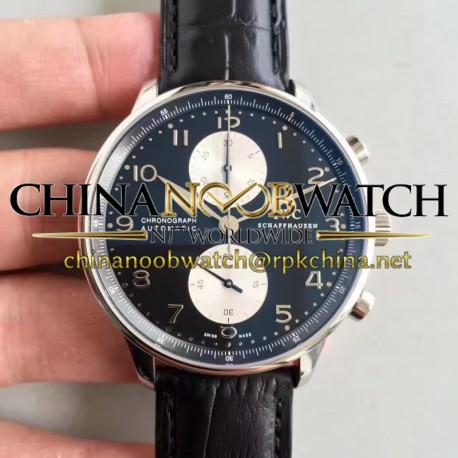 Replica IWC Portugieser Chronograph IW371404 ZF Stainless Steel Black & White Dial Swiss 7750