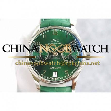 Replica IWC Portuguese IW5007 YL V4 Stainless Steel Green Dial Swiss 52010