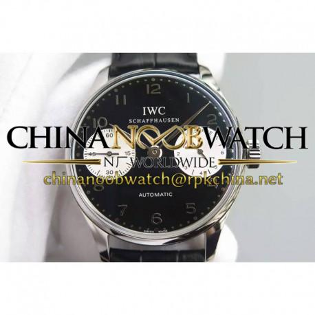 Replica IWC Portuguese IW5001 YL V3 Stainless Steel Black & White Dial Swiss 52010