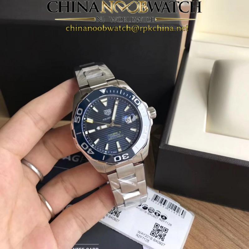 Replica Tag Heuer Aquaracer Calibre 5 WAY201B.BA0927 N Stainless Steel Blue Dial Swiss SW200