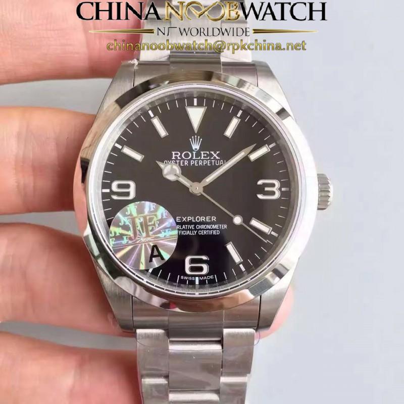 Replica Rolex Explorer 214270 JF V3 Stainless Steel Black Dial Swiss 3132