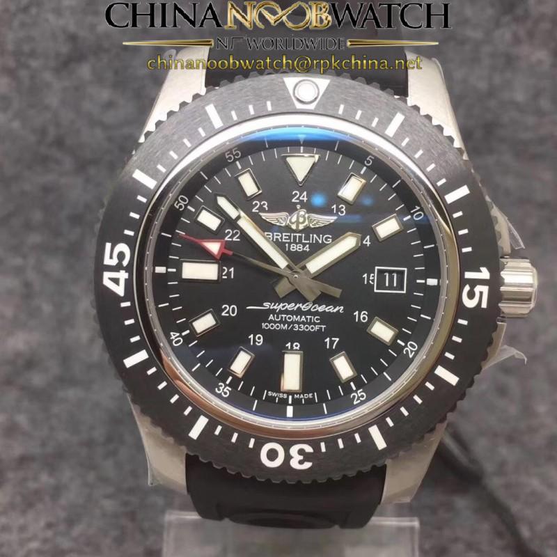 Replica Breitling Superocean II 44MM Y1739310/BF45/152S A20SS.1 GF Stainless Steel Black Dial Swiss 2824-2