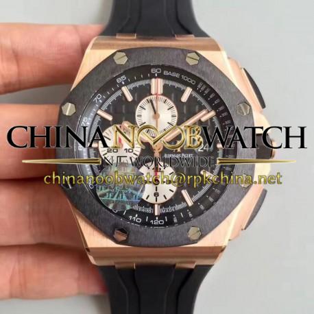 Replica Audemars Piguet Royal Oak Offshore 26401RO.OO.A002CA.01 JF V2 Rose Gold Black Dial Swiss 3126