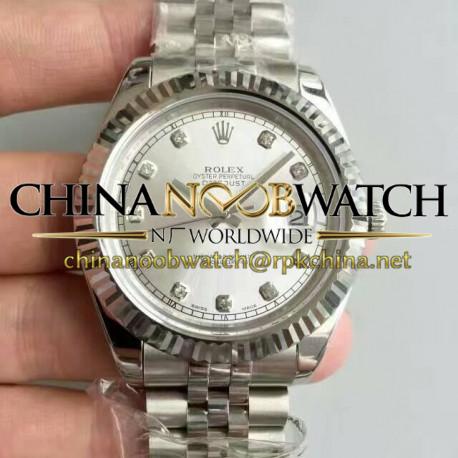 Replica Rolex Datejust II 116334 41MM N Stainless Steel Rhodium & Diamonds Dial Swiss 2836-2