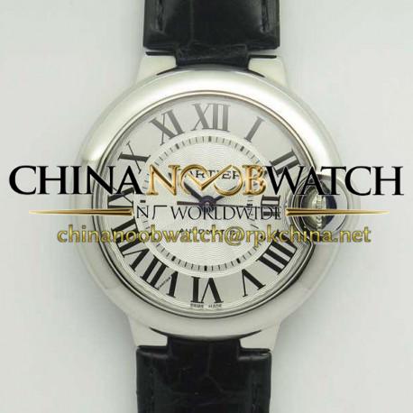 Replica Ballon Bleu De Cartier 33MM W6920085 AF Stainless Steel Silver Dial Seiko NH05A